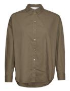 Slfbenna Ls Shirt D2 Brown Selected