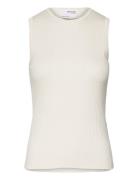 Slflydia Sl O-Neck Knit Top Noos Grey Selected