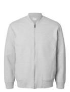 Slhmack Sweat Bomber Ls Noos Grey Selected