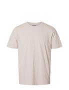Slhaspen Slub Ss O-Neck Tee Noos Cream Selected