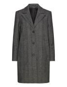 Slfnew Alma Wool Coat Herringb Noos Grey Selected