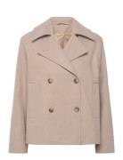 Slfalma Short Wool Jacket Noos Beige Selected