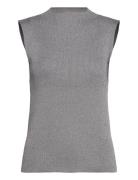 Slflura Lurex Sl Knit High Neck Grey Selected