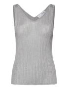 Slfdagni Sl Knit Rib Top Silver Selected