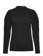 Slfmarwa Ls High Neck Top Black Selected