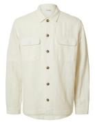 Slh-Leroy Linen Blend Overshirt Ls Noos Cream Selected