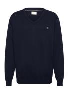 Shield Cotton V-Neck Navy GANT