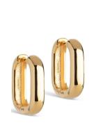 Hoops, Square 18 Mm Gold Enamel Copenhagen