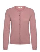 Rmwsofia Wool Ls Short Cardigan Pink RM By Rosemunde