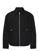 Minimal Zip-Up Jacket Black Weekday