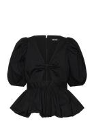Puff Sleeve Bubble Top Black ROTATE Birger Christensen