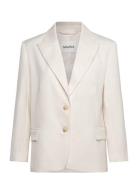 Hedda Peak Lapel Blazer White Malina