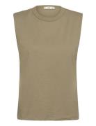 Short-Sleeved Cotton T-Shirt Yellow Mango