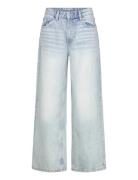 Missy Low Waist Loose Straight Leg Jeans Blue Monki