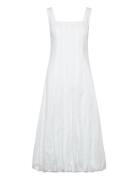Embroidered Dress With Puffed Hem White Mango