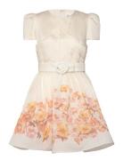 Vanna Pouf Sleeve Mini Dress Cream Malina