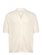 Slhtelum Ss Knit Relaxed Resort Cardigan Cream Selected