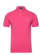Slim Fit Mesh Polo Shirt Pink Polo Ralph Lauren