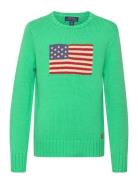 Combed Cotton-Flag Cn Swtr-Tp-Swt Green Ralph Lauren Kids