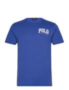 Custom Slim Fit Logo Jersey T-Shirt Blue Polo Ralph Lauren