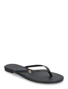 Raquel Leather Flip-Flop Black Lauren Ralph Lauren