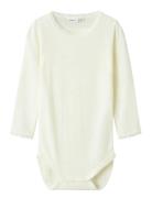 Nmfwang Wool Needle Ls Body Solid Noos White Name It