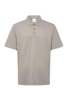 Ss Stripe Strech Jacquard Polo Beige Calvin Klein
