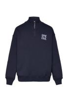 Printed Cotton Sweatshirt Navy Mango