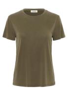 Slcolumbine Crew-Neck T-Shirt Ss Brown Soaked In Luxury