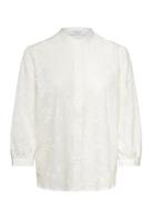 Rwella 3/4 Regular Shirt White Rosemunde