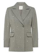 Sllilu Corinne Fitted Blazer Grey Soaked In Luxury