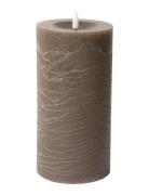 Rustic Finish Led Pillar Candle Brown C'est Bon