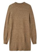 Nlflodet Ls Short Knit Dress Brown LMTD
