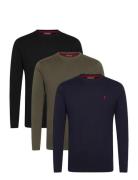 Jack Reg Ls 3Pk Mcs M Tee Black MCS