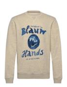 Denim Washed Artwork Sweatshirt Cream Scotch & Soda