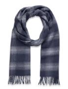 Check Lambswool Scarf Navy Lyle & Scott