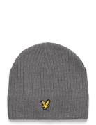 Knitted Ribbed Beanie Grey Lyle & Scott