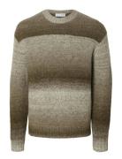 Slhgaard Relaxed Ls Knit Crew Neck Beige Selected