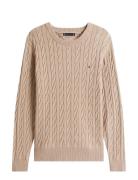 Classic Cotton Cable Crew Neck Beige Tommy Hilfiger