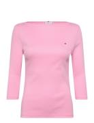 New Cody Slim Boat-Nk 3/4Slv Pink Tommy Hilfiger