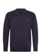 Cotton Merino V Neck Jumper Grey Lyle & Scott