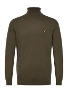 Cotton Merino Turtleneck Jumper Khaki Lyle & Scott