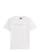 Tjm Reg Linear Logo Tee Ext White Tommy Jeans