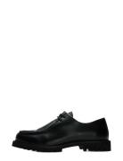 Slhhector Leather Moc-Toe Shoe Black Selected