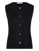 Fine-Knit Gilet Black Mango
