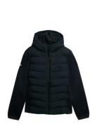 Hooded Storm Knit Hybrid Jkt Navy Superdry