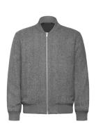 Slhjens Wool Blend Bomber Grey Selected
