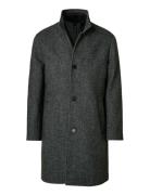 Slhrainar Wool Blend Coat Noos Grey Selected