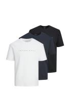 Jjestar Jj Tee Ss Noos 3Pk Mp Jnr Black Jack & J S