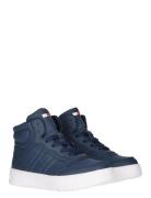 Tommy Hilfiger High Top Lace Up Sneakers Faux Leather Blue Tommy Hilfi...